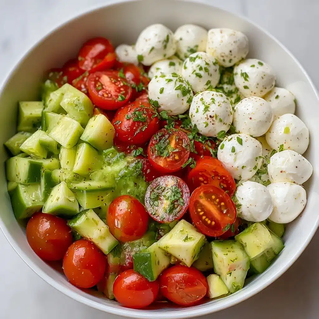 Easy Cucumber Mozzarella Salad Recipe - Recipe Image