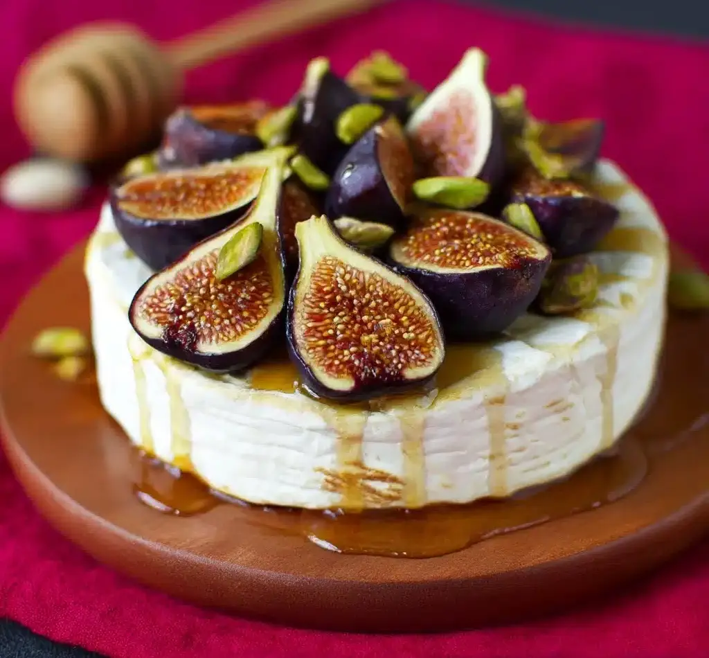 Best Baked Brie with Honey, Fig and Pistachio Recipe