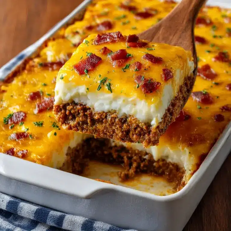 Meatloaf with Mashed Potatoes and Cheese Recipe