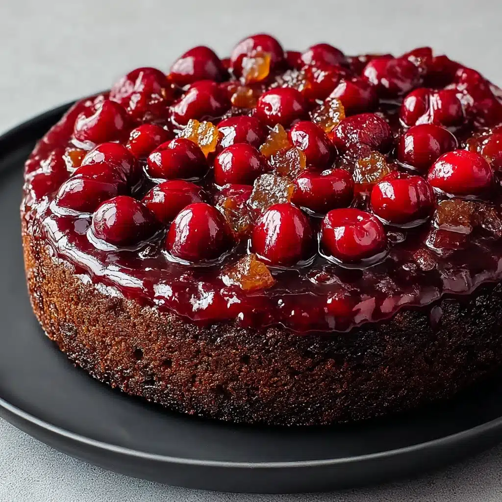 Chocolate Cherry Upside Down Cake Recipe - Recipe Image