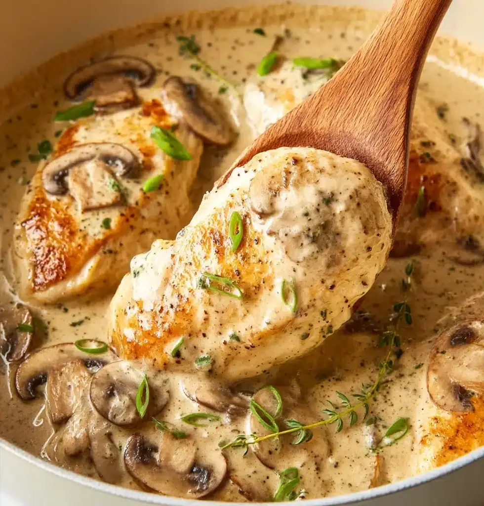 Mushroom Asiago Chicken Recipe