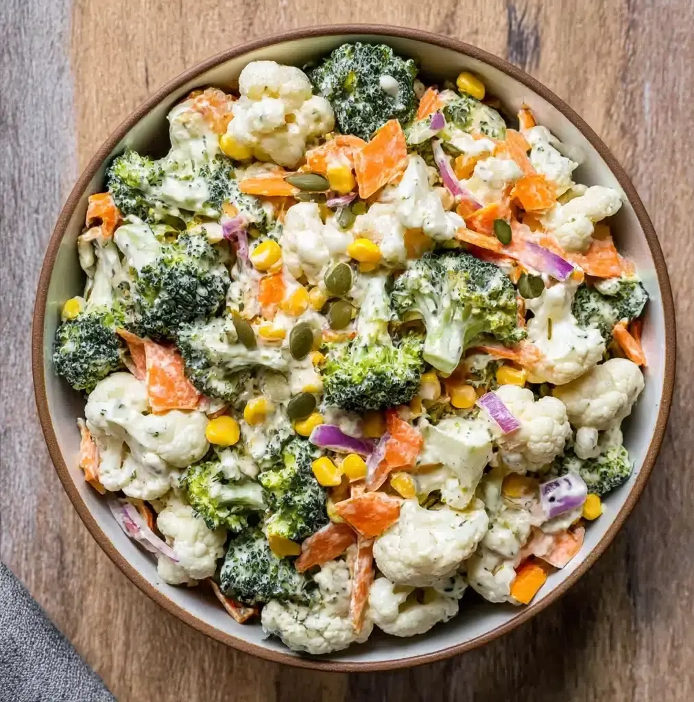 Creamy Broccoli Cauliflower Corn Recipe