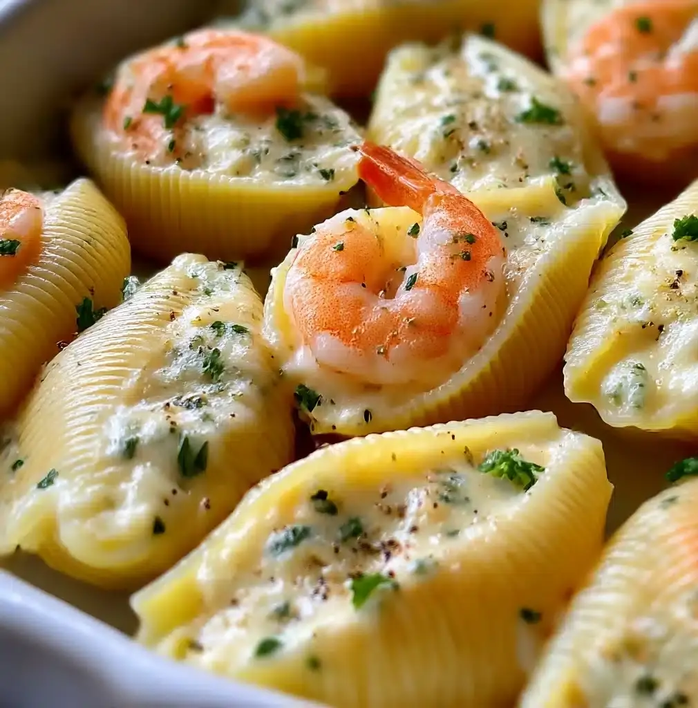 Creamy Seafood Stuffed Shells