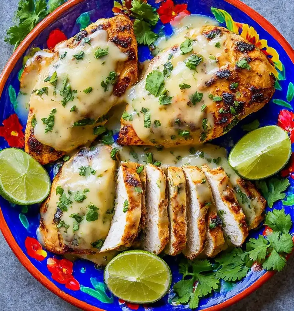 Grilled Salsa Verde Pepper Jack Chicken Recipe
