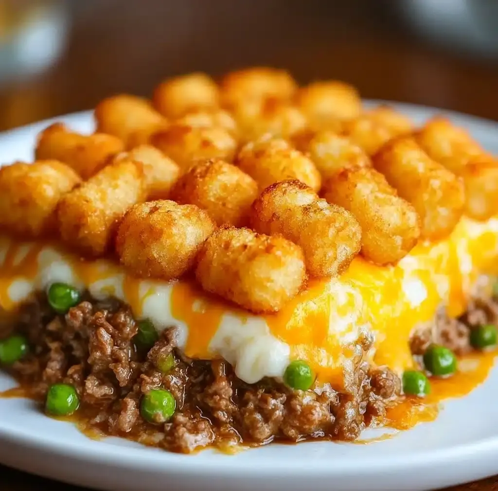 Tater Tot Casserole with Ground Beef