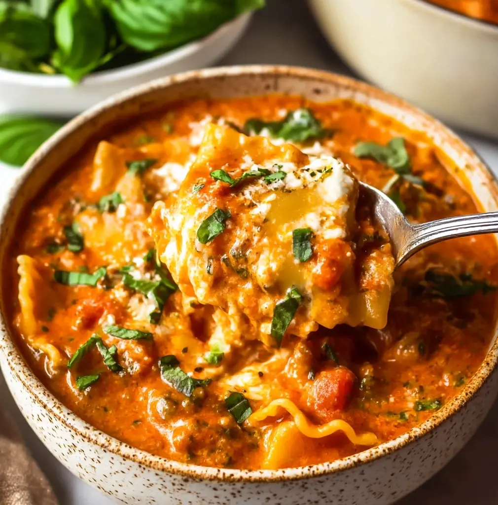 Easy Creamy Lasagna Soup Recipe