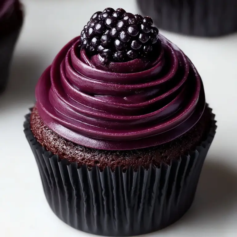 Decadent Dark Chocolate Blackberry Cupcakes Recipe