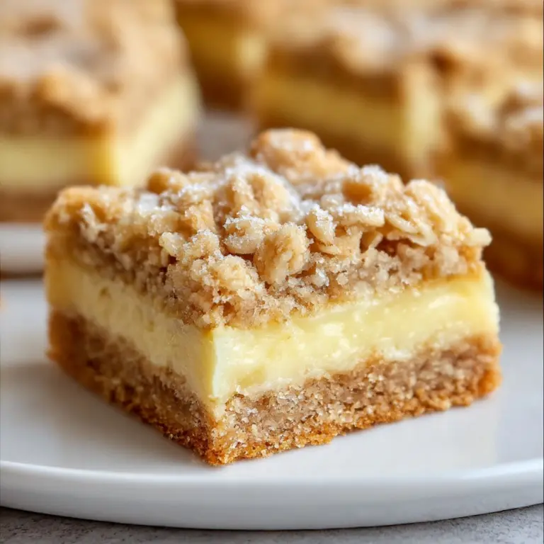 Lemon Oatmeal Crumble Bars Recipe