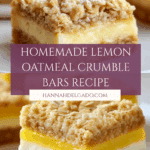 Lemon Oatmeal Crumble Bars Recipe