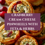 Cranberry Cream Cheese Pinwheels with Feta & Herbs Recipe