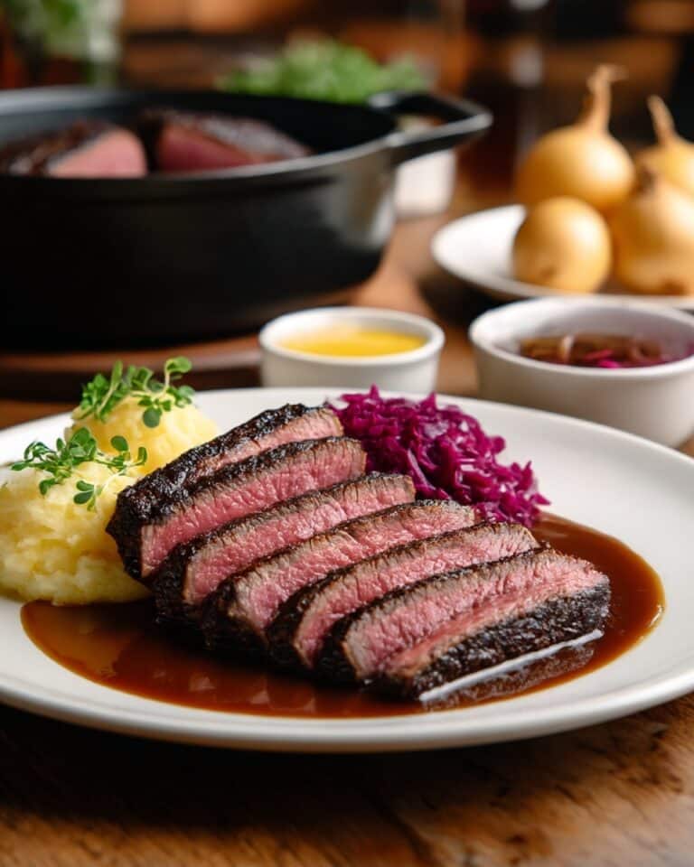 German Sauerbraten: Classic Marinated Roast with Aromatic Spices and Tender Braised Beef Recipe