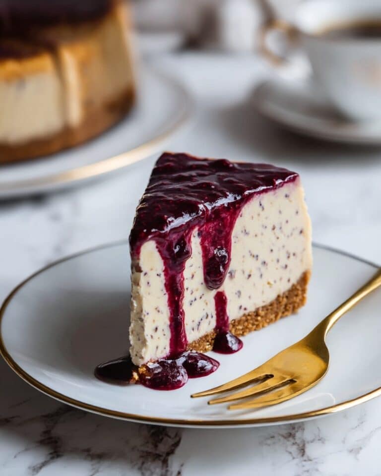 Mulberry & Earl Grey Cheesecake (Baked) Recipe