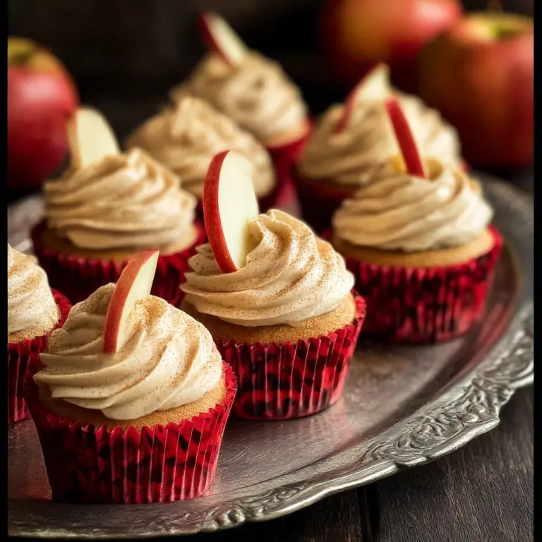 Apple Cider Cupcakes with Spiced Buttercream Frosting (gluten-free, whole grain)