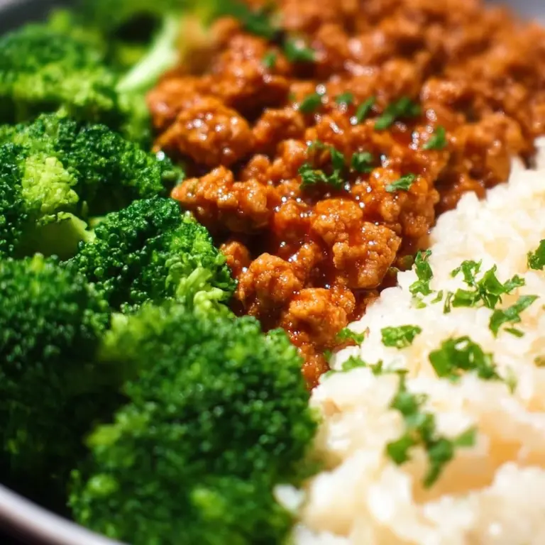 Sweet and Spicy Ground Turkey & Broccoli Bowls Recipe