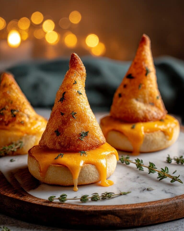 Halloween Witches’ Hat Cheesy Bread Recipe