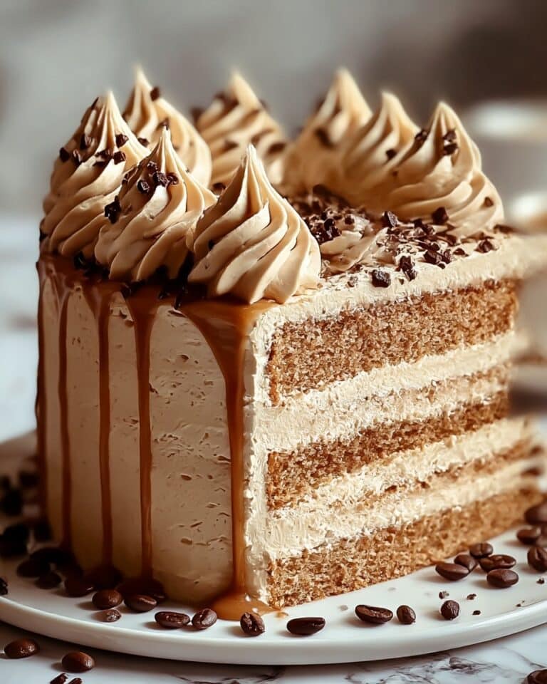 Caramel Coffee Buttercream Cake Recipe