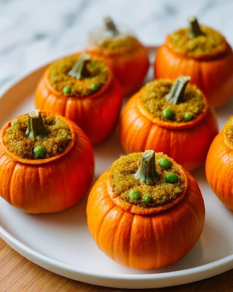 Stuffed Mini Pumpkins with Sausage, Quinoa, and Herbs Recipe