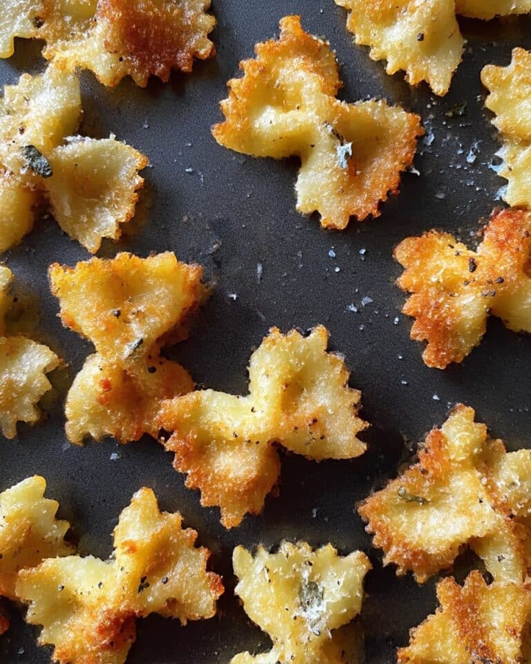 Baked Parmesan Italian Pasta Chips Recipe