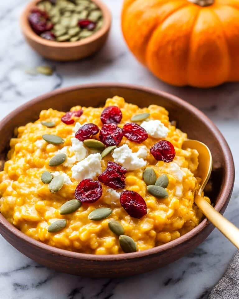 Baked Pumpkin Goat Cheese Risotto Recipe