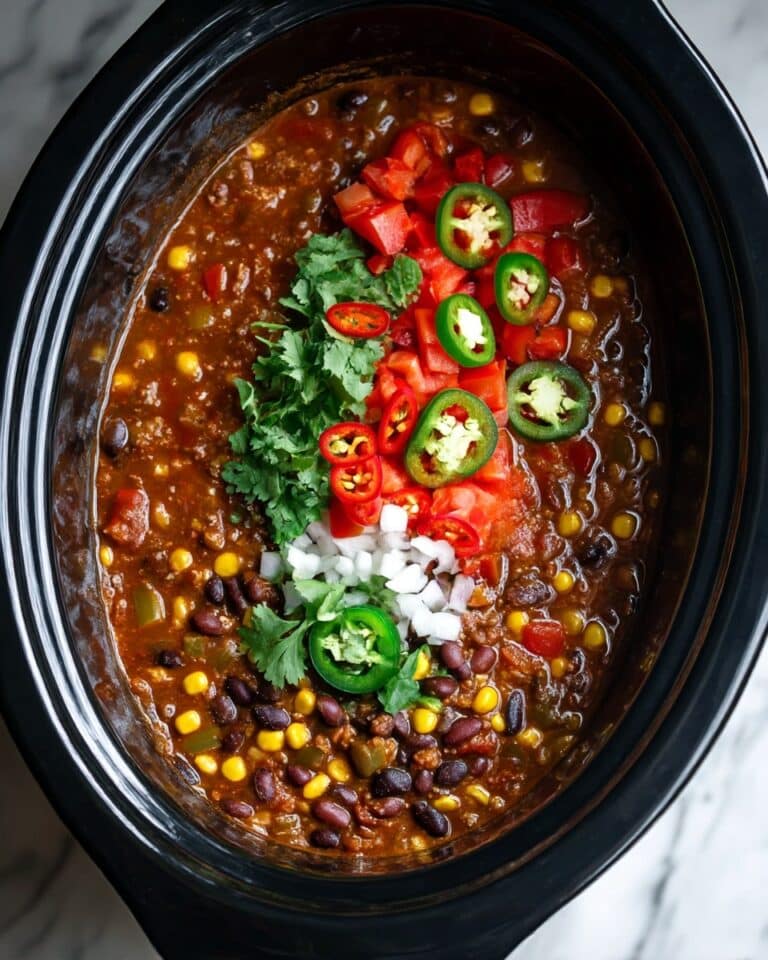 Slow Cooker Lentil Taco Chili Recipe