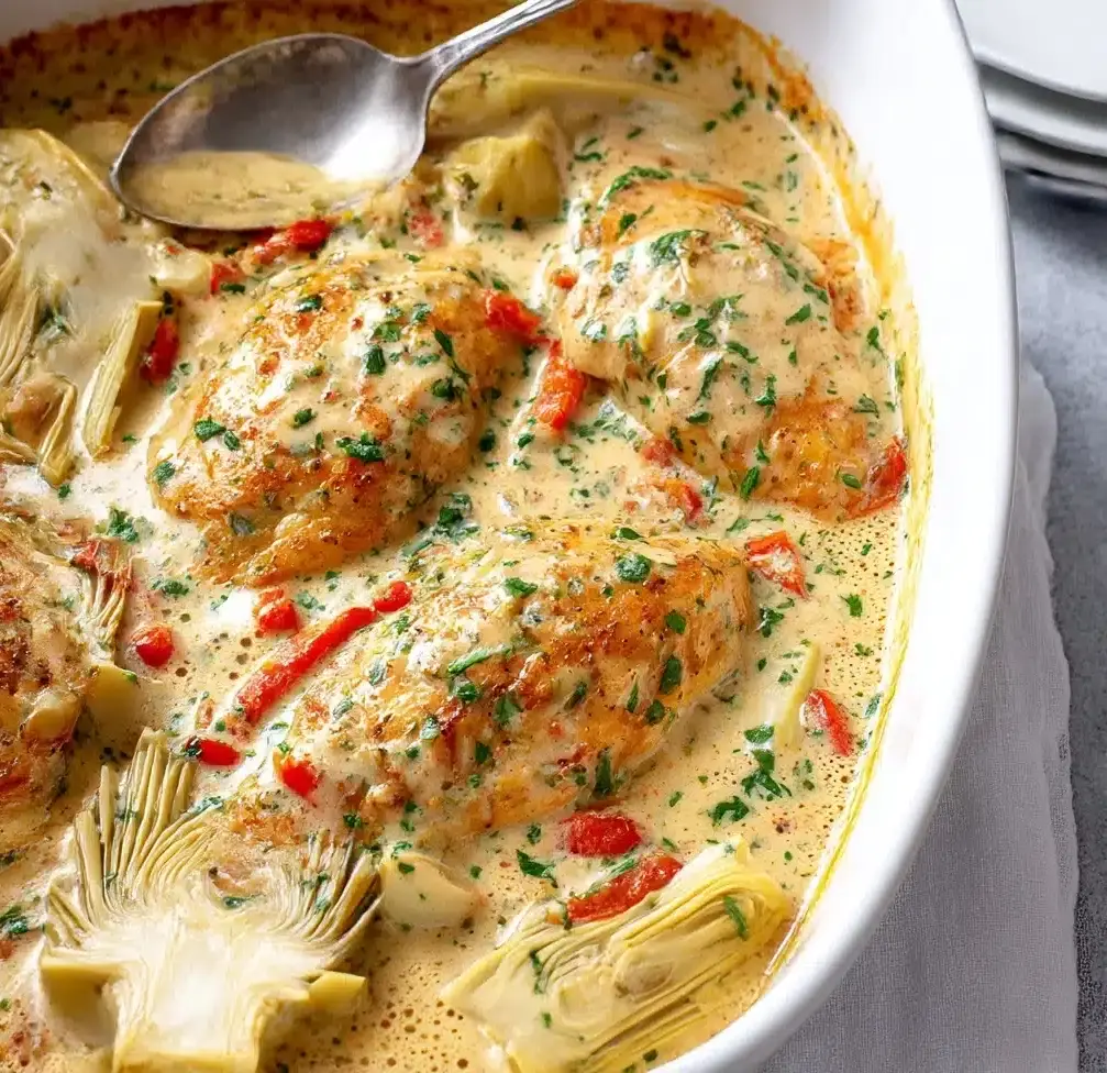 Tasty Chicken Breast with Artichoke Hearts Recipe