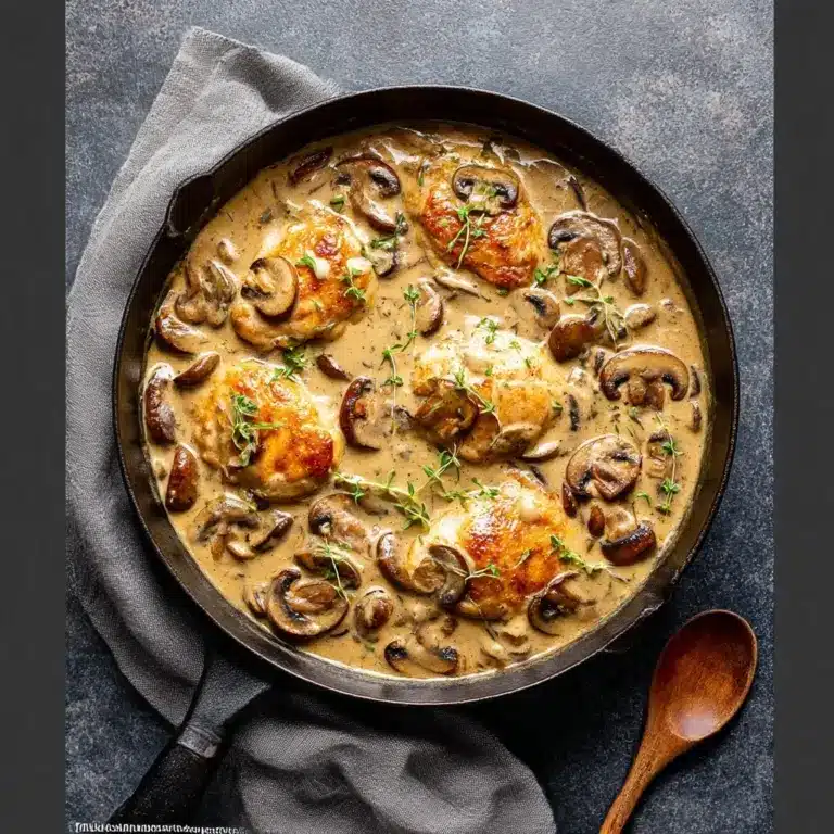 Skillet Chicken and Mushroom Wine Sauce Recipe