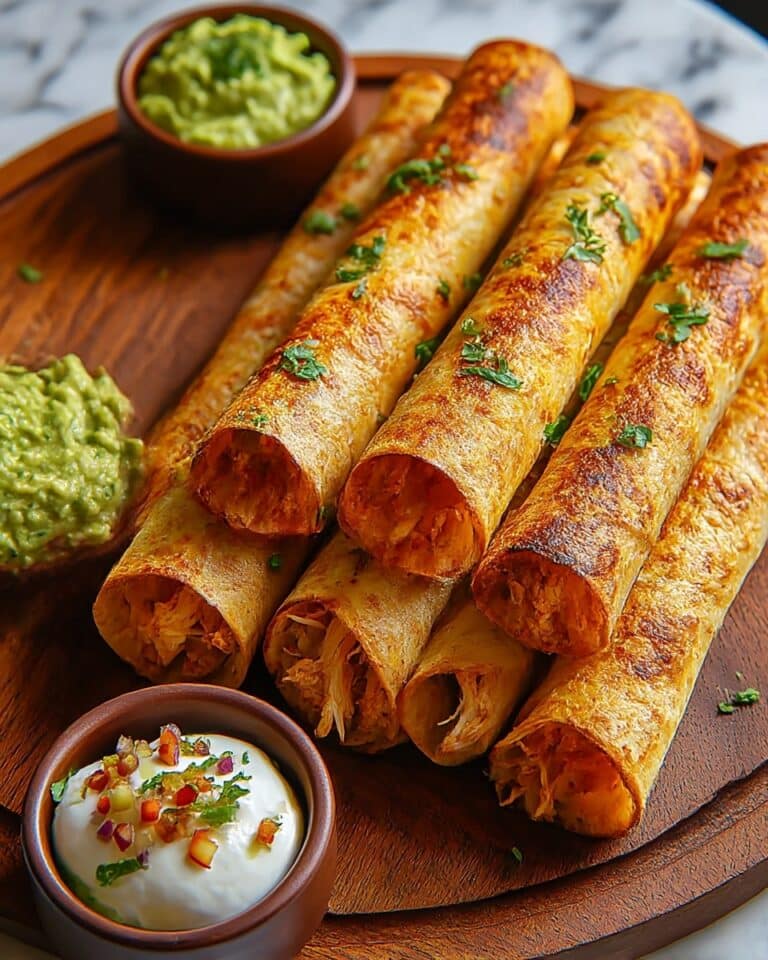 Crunchy Oven-Baked Chicken Taquitos Recipe