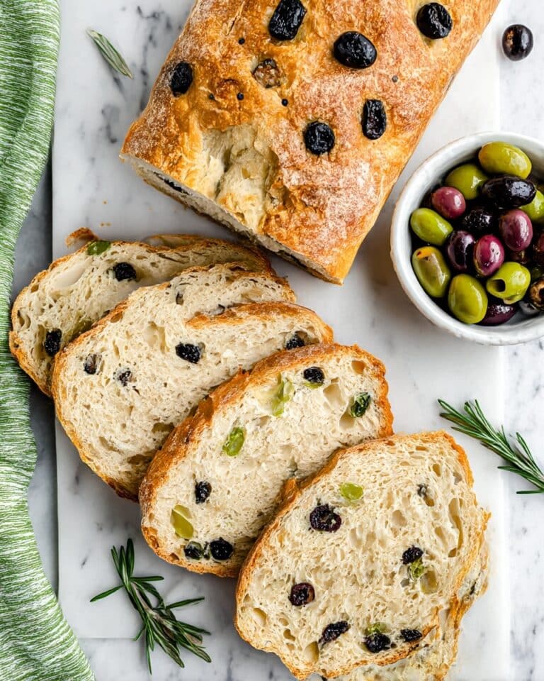 No Knead Olive Bread Recipe