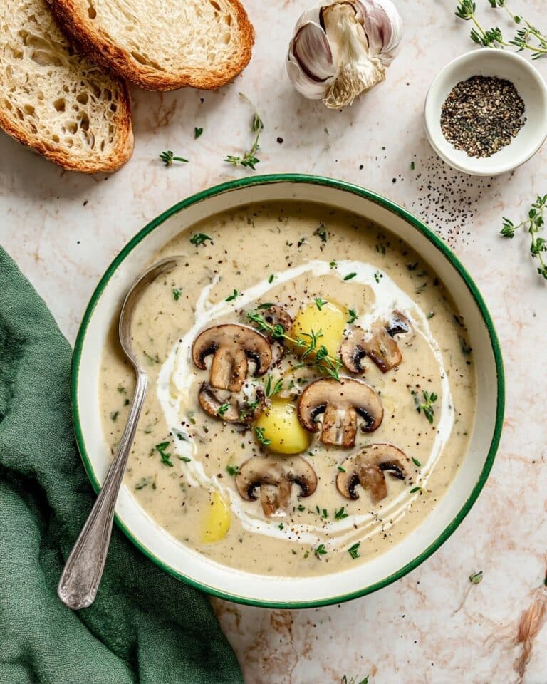 Creamy Mushroom and Potato Soup Recipe
