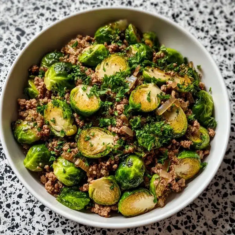 Brussels Sprouts Ground Turkey Skillet Recipe
