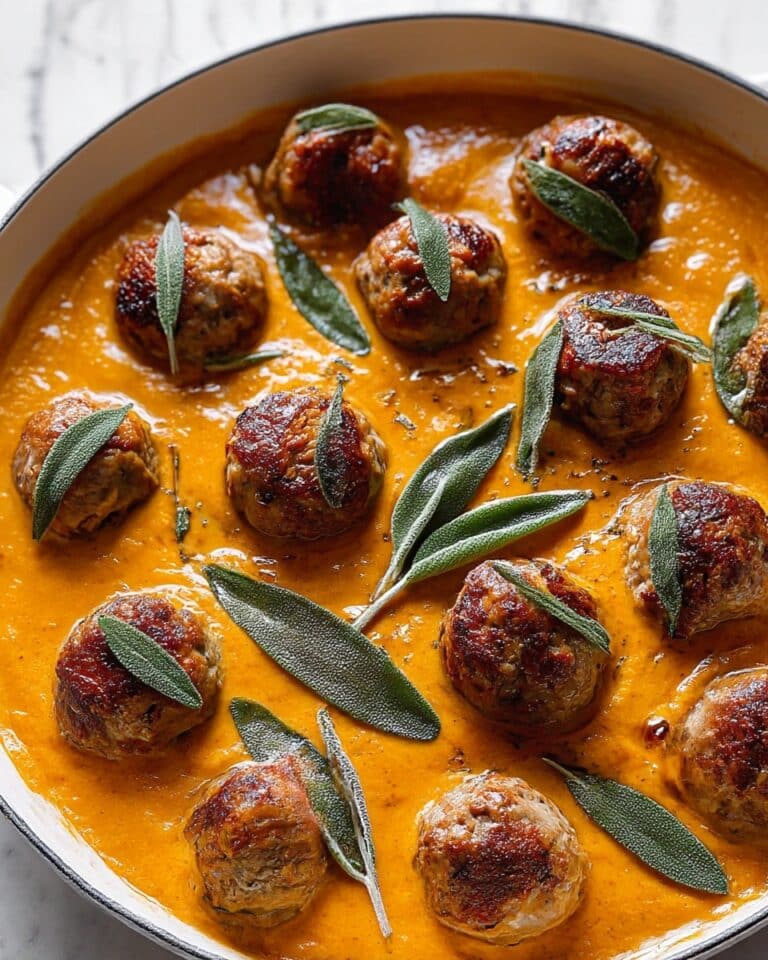 Amazing Turkey Meatballs in Pumpkin Sage Sauce Recipe