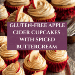 Apple Cider Cupcakes with Spiced Buttercream Frosting (gluten-free, whole grain)