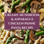 Creamy Mushroom & Asparagus Chicken Penne Recipe