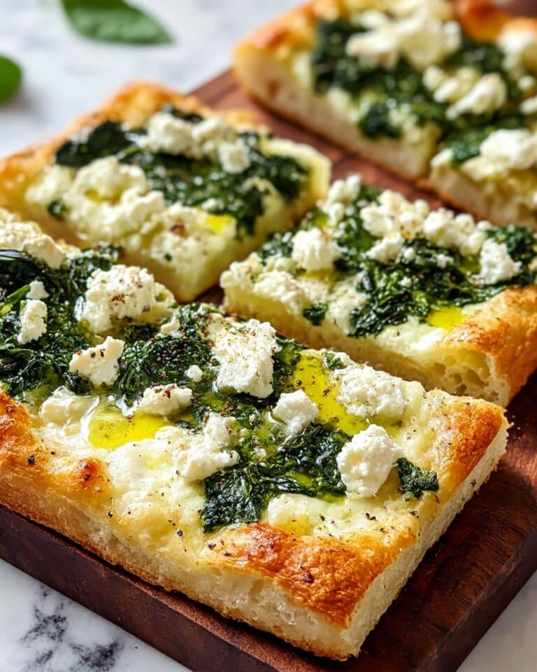 Greek Roasted Garlic Spinach White Pizza Recipe