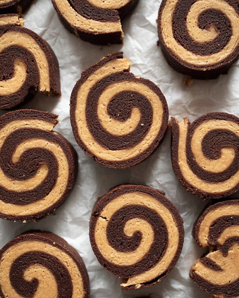 No Bake Chocolate Peanut Butter Pinwheels Recipe