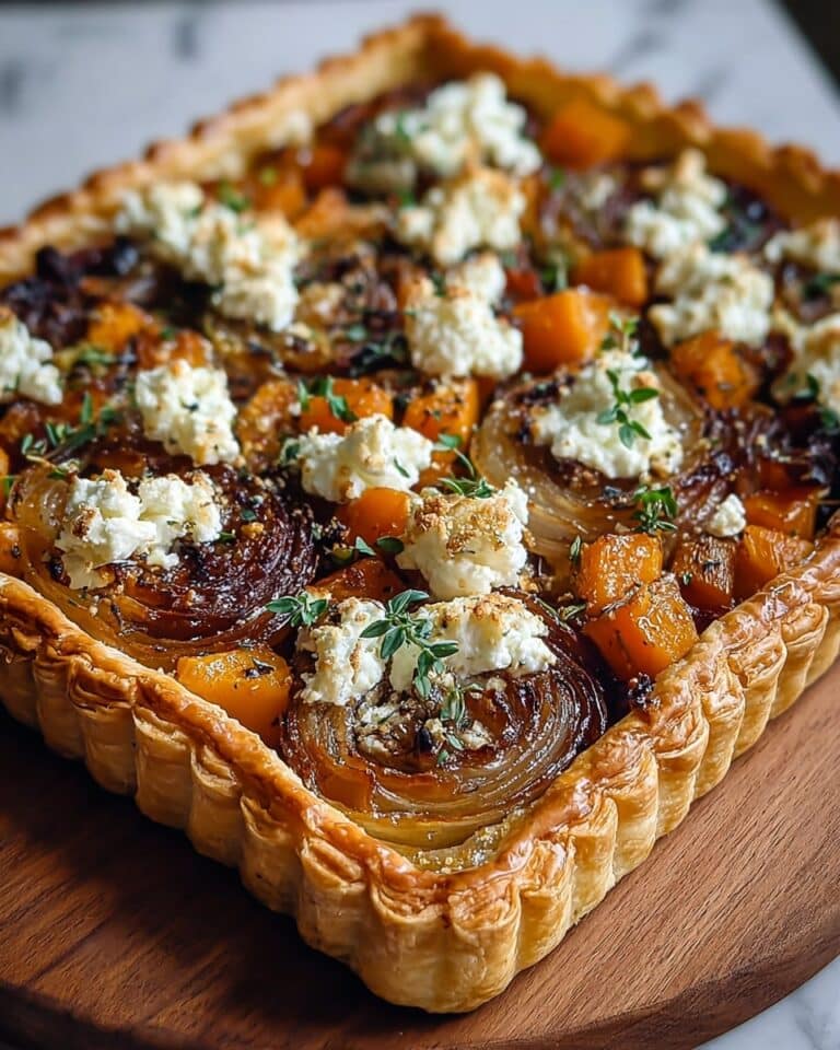 Caramelized Onion Butternut Squash Tart Recipe