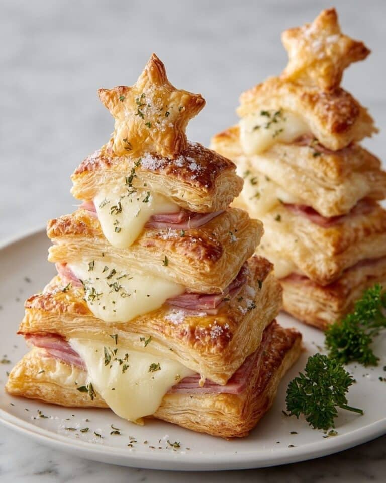 Ham & Cheese Puff Pastry Christmas Trees Recipe