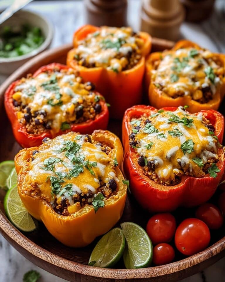Hearty Accolade Stuffed Heart-Shaped Bell Peppers Recipe