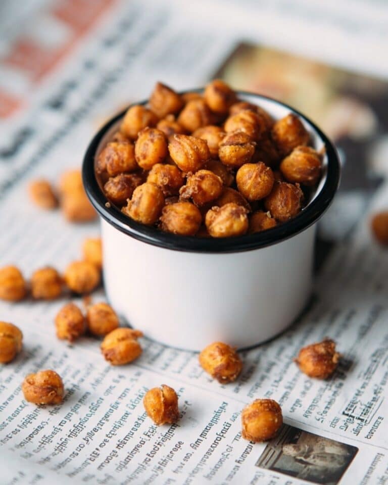 Spicy Roasted Chickpeas: A Crunchy Snack and Salad Garnish Recipe