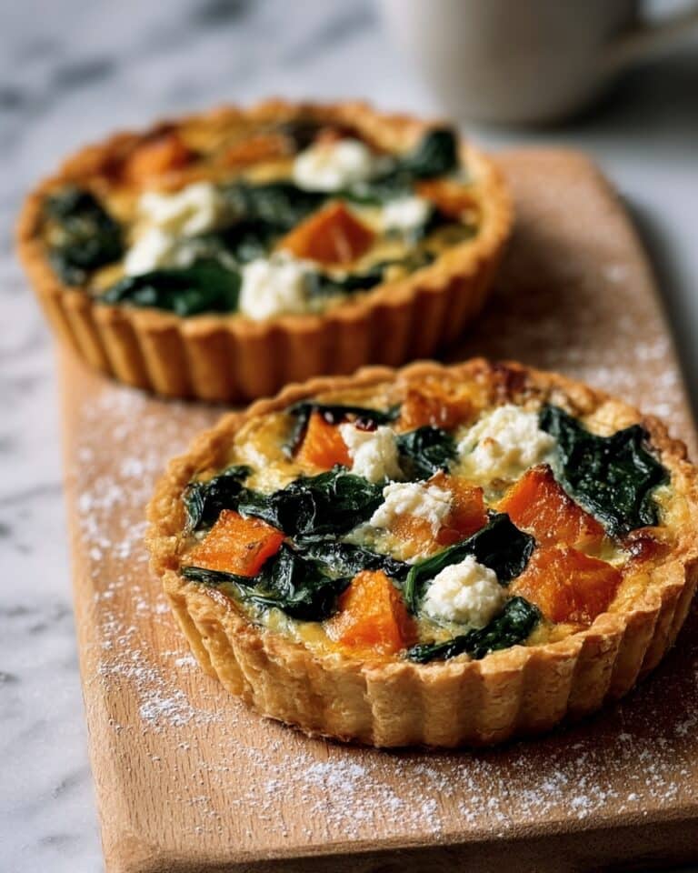 Pumpkin, Spinach & Gorgonzola Mini Tarts Recipe