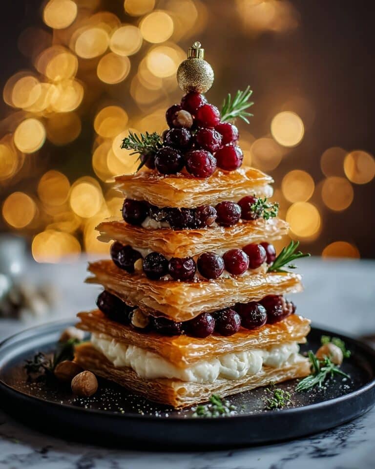 Brie & Cranberry Puff Pastry Tree: A Festive Delight Recipe