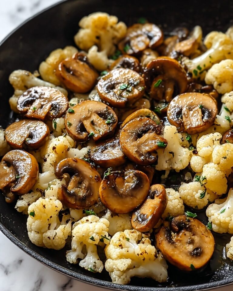 Flavor-Packed Garlic Mushrooms Cauliflower Skillet for Easy Dinners Recipe