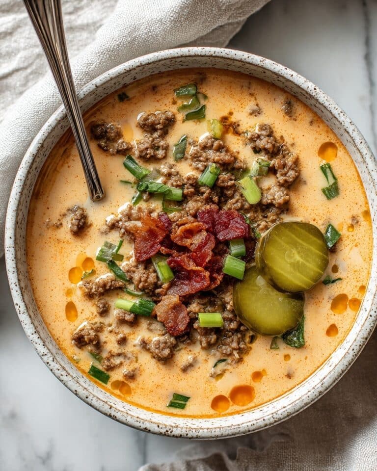 Keto Cheeseburger Soup Recipe