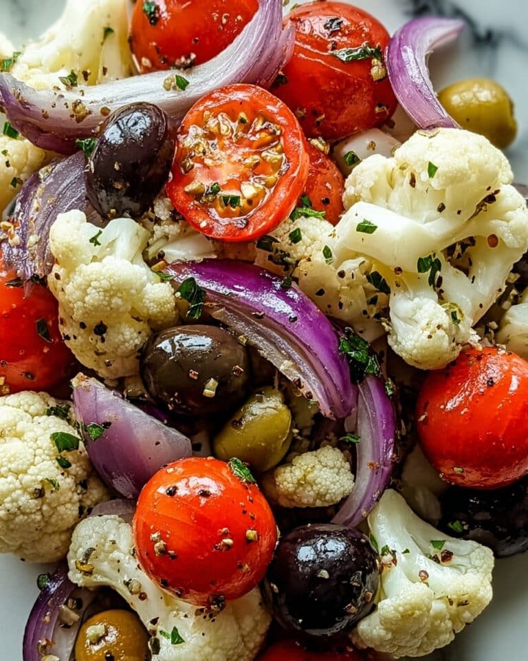 Mediterranean Marinated Cauliflower Salad Recipe
