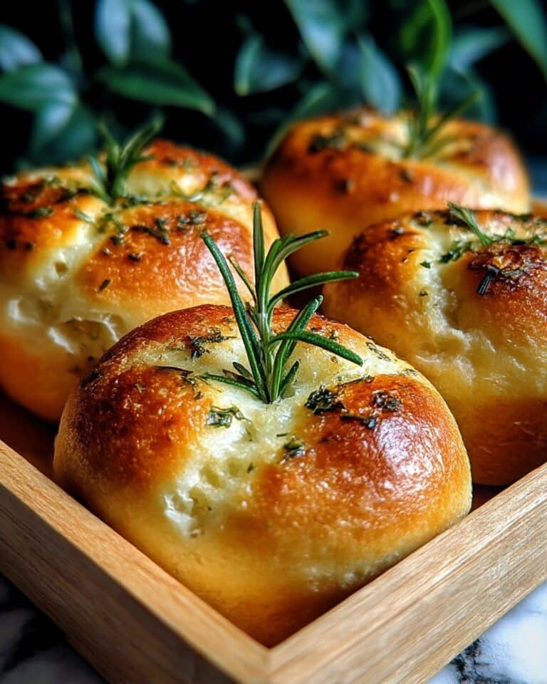 Garlic Rosemary Focaccia Muffins Recipe