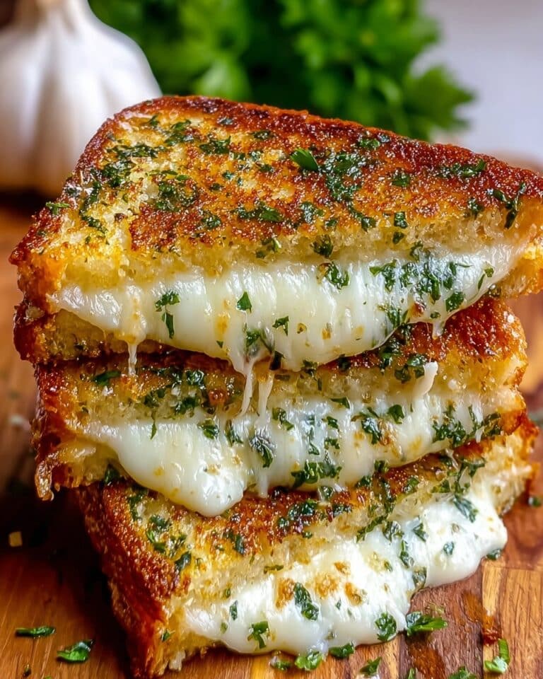 Garlic Bread Grilled Cheese | 15 Min Lunch Idea Recipe