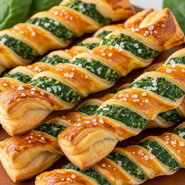 Spinach & Feta Puff Pastry Twists Recipe