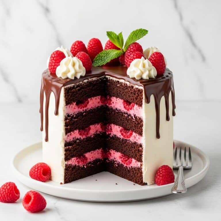 Chocolate Raspberry Drip Cake Recipe