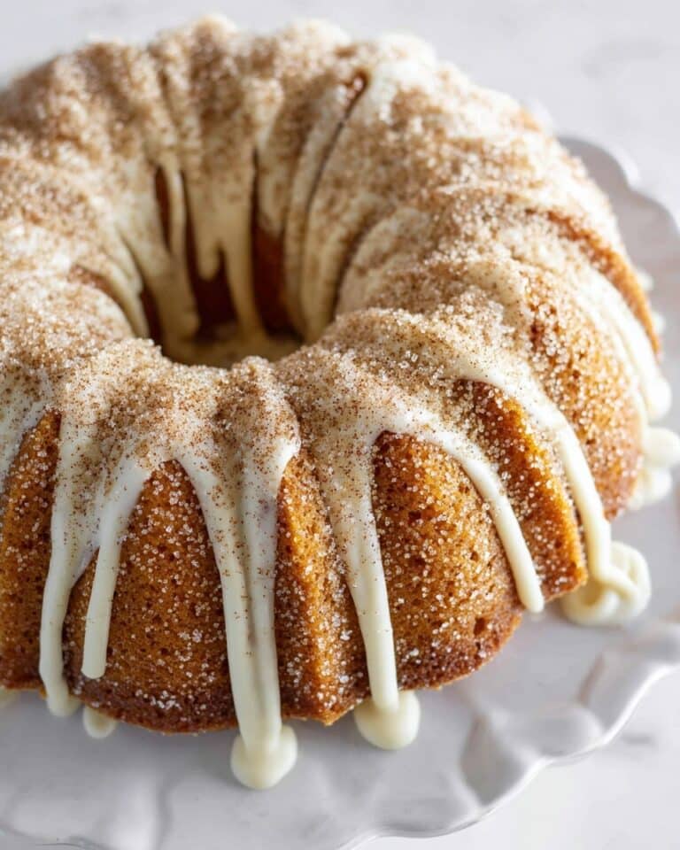 Snickerdoodle Cake with Cream Cheese Glaze and Cinnamon Sugar Topping Recipe