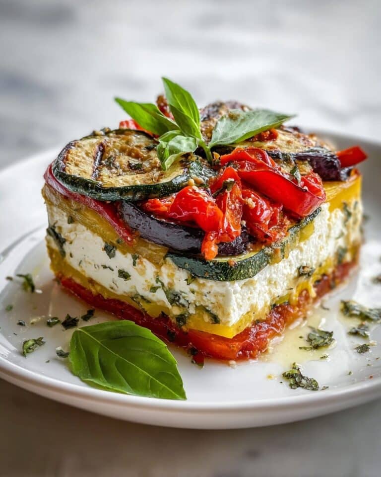 Layered Mediterranean Vegetable Lasagna with Creamy Ricotta Recipe